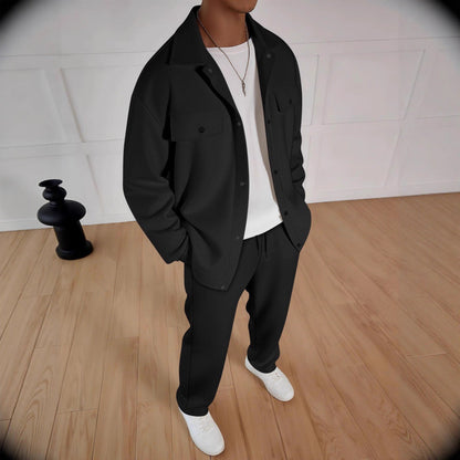 Herren Kombi Outfit Jacke Hose Casual Modern