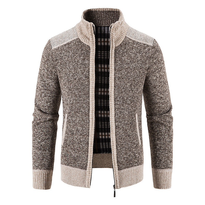 der überarbeitete Titel: Elegantes und modernes Strickjacke mit hohem Kragen
