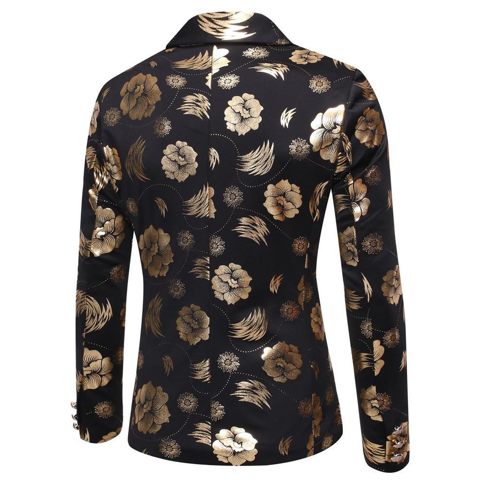 Eleganter Herren Blazer Floral Modern Schmal