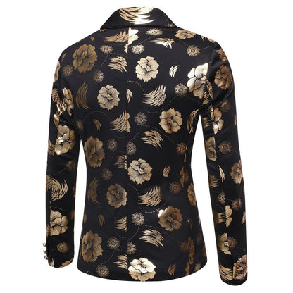 Eleganter Herren Blazer Floral Modern Schmal