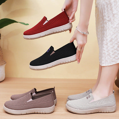 Damen Sneaker Bequem Atmungsaktiv Komfort Schuhe Sportlich