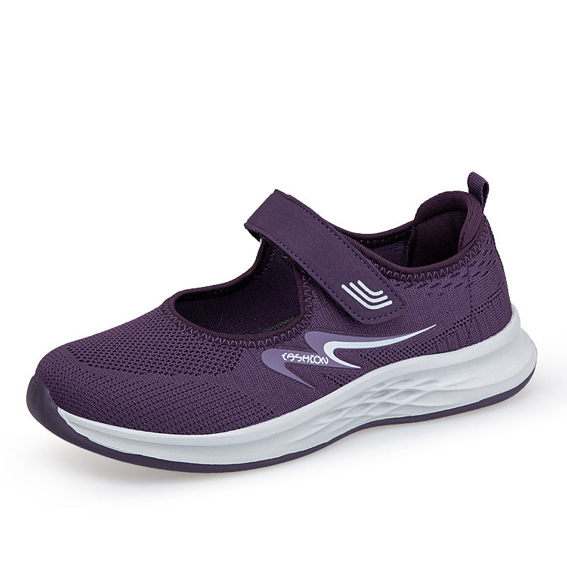 Damen Sport Sneaker Slip-On mit Klettverschluss