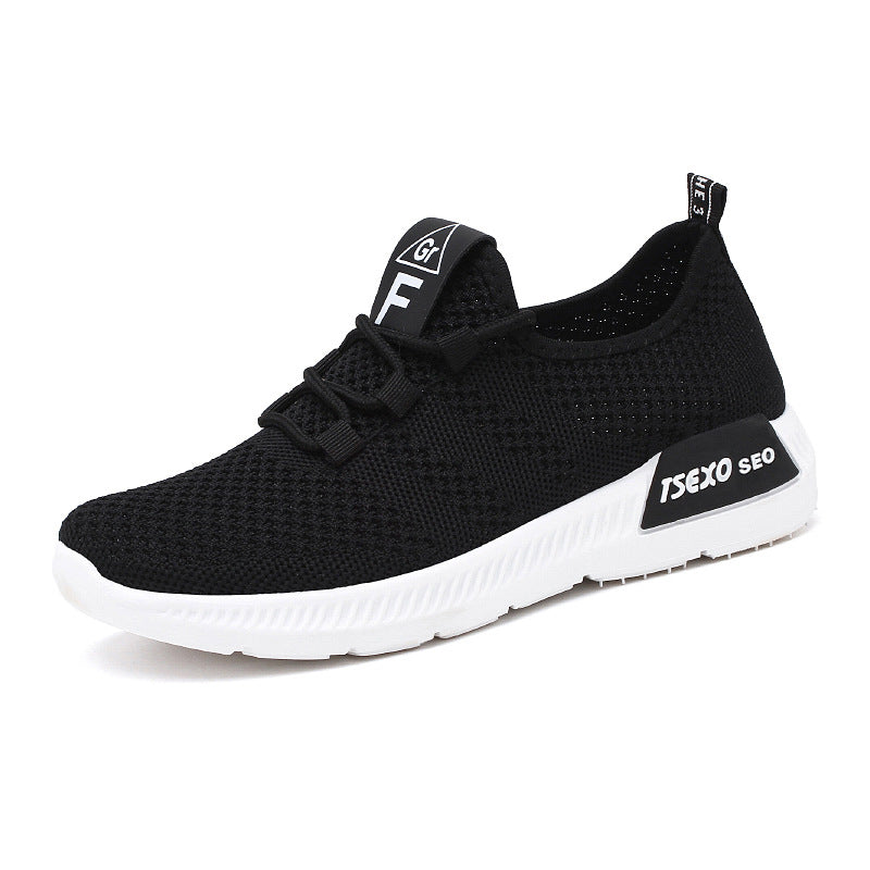 Damen Sneaker Leicht Atmungsaktiv Mesh Weiß