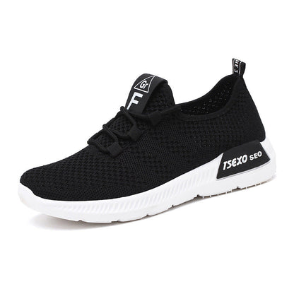 Damen Sneaker Leicht Atmungsaktiv Mesh Weiß