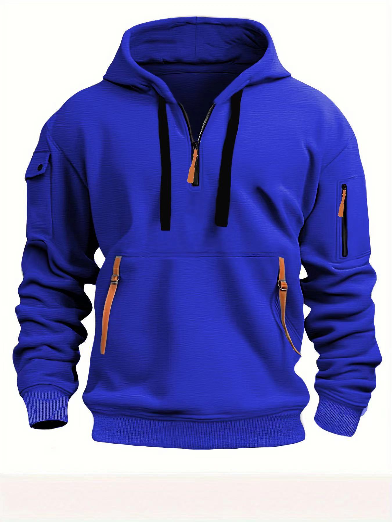 Herren Kapuzenpullover Praktisch mit Reißverschluss und Taschen