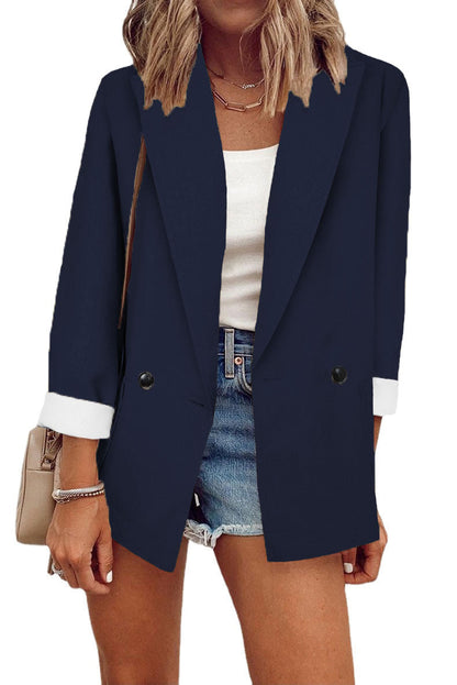 Damen Blazer Oversized Elegant Schlicht Modern