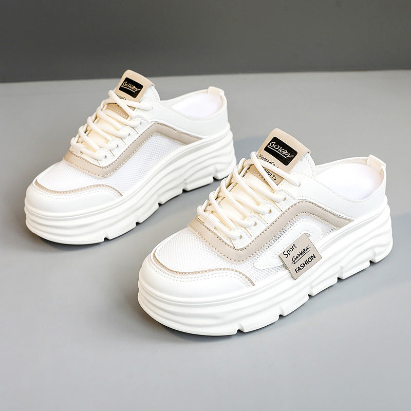 Damen Sneaker High Heels Sportlich Plateau Schuhe