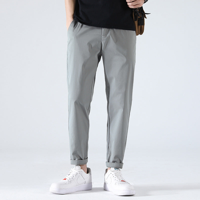 Herren Chino Hose Bequem mit elastischem Bund und Seiten Taschen