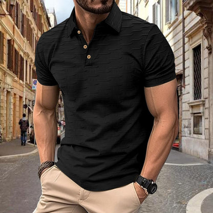 Herren Poloshirt Modern mit Struktur Optik