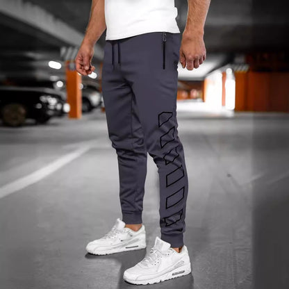 Herren Jogginghose Slim Fit Sportlich Schwarz