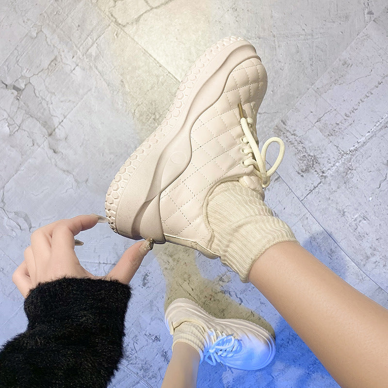 Damen Sneaker Bequem Gesteppt Komfort Sohle - BerlinGlamour