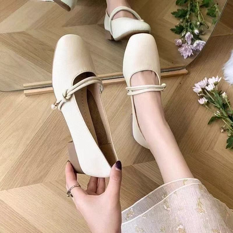 Damen Ballerinas Bequem Elegante Spitze Schnürsenkel
