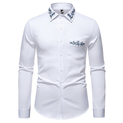 Herren Hemd Elegant Bestickt Berlin Style