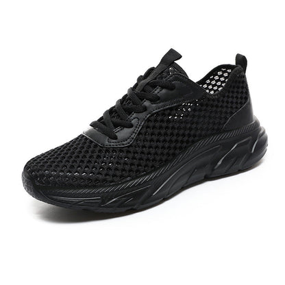 Damen Sport Sneaker Atmungsaktiv Rutschfest Schwarz