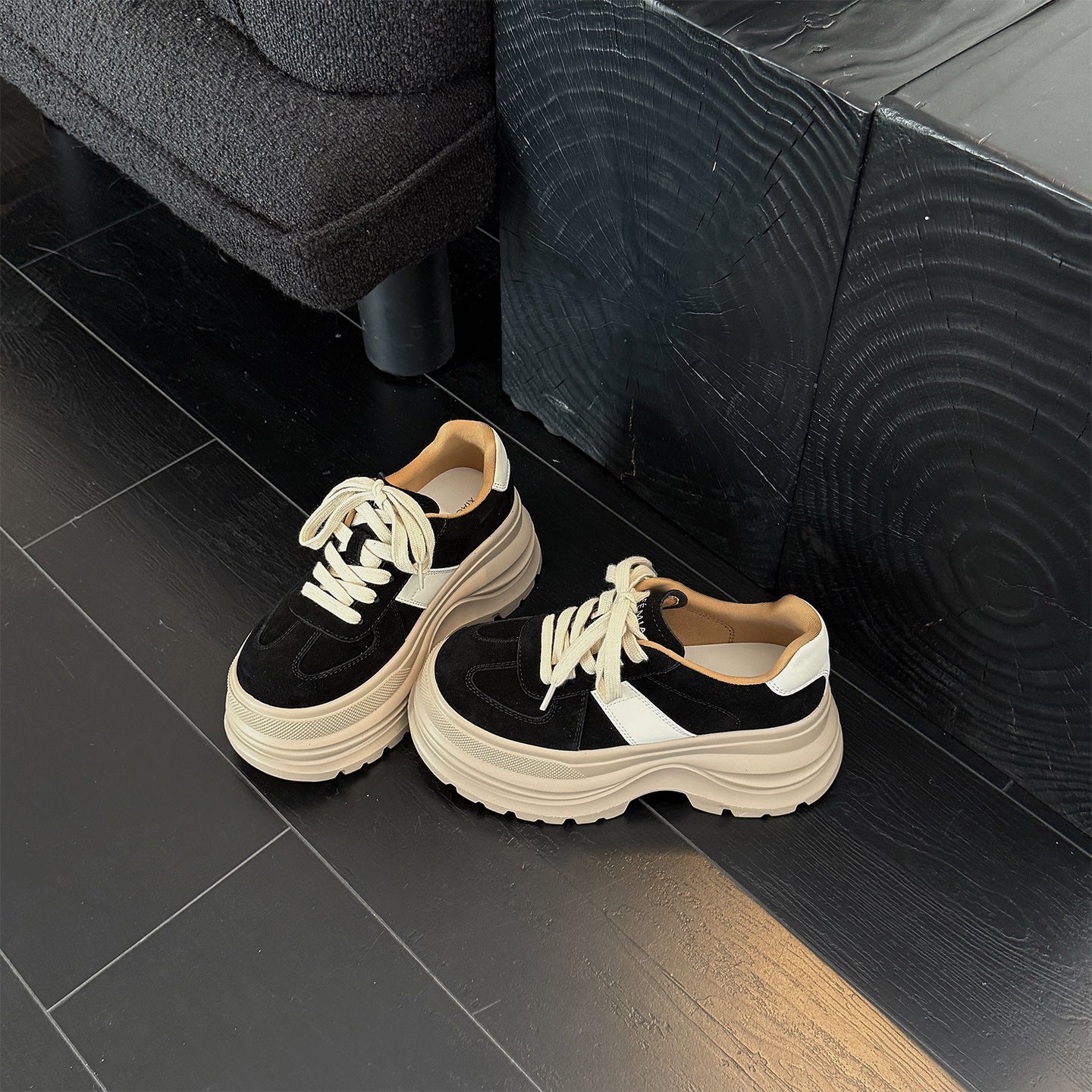 Damen Sneaker Chunky Wildleder Rutschfest Schuhe