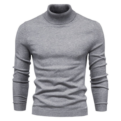 Herren Rollkragenpullover Wärmer Strickpullover Grobstrick
