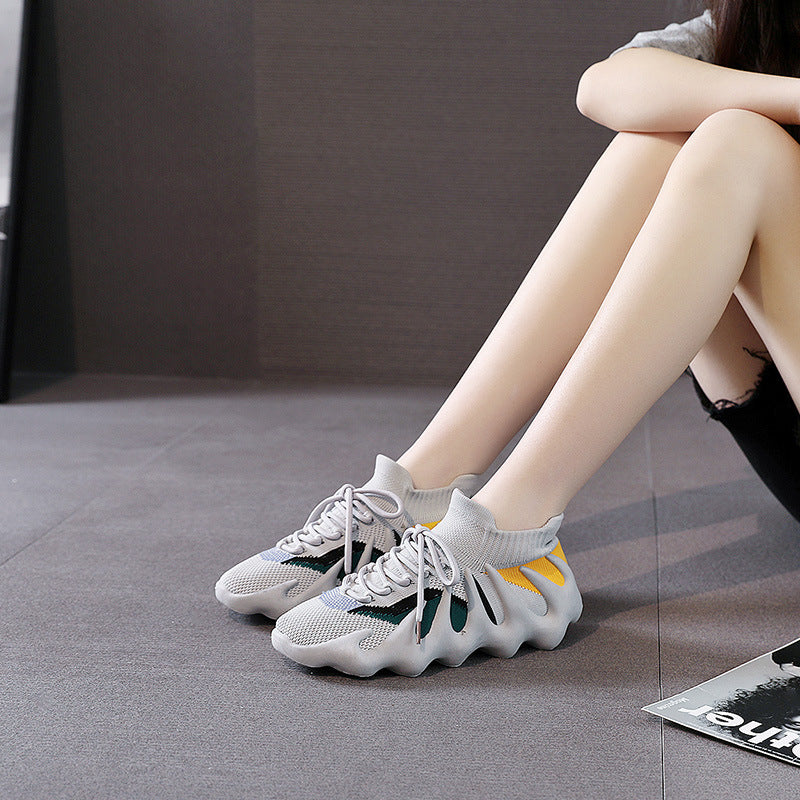 Damen Sneaker Bequem Elastisch Stoßdämpfend