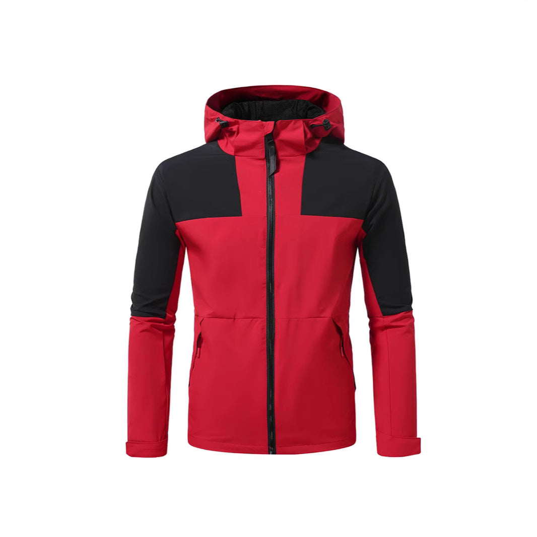 Herren Windbreaker Jacke Wasserdicht mit Kapuze und Taschen