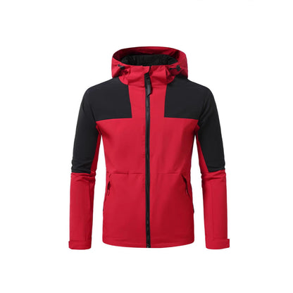 Herren Windbreaker Jacke Wasserdicht mit Kapuze und Taschen