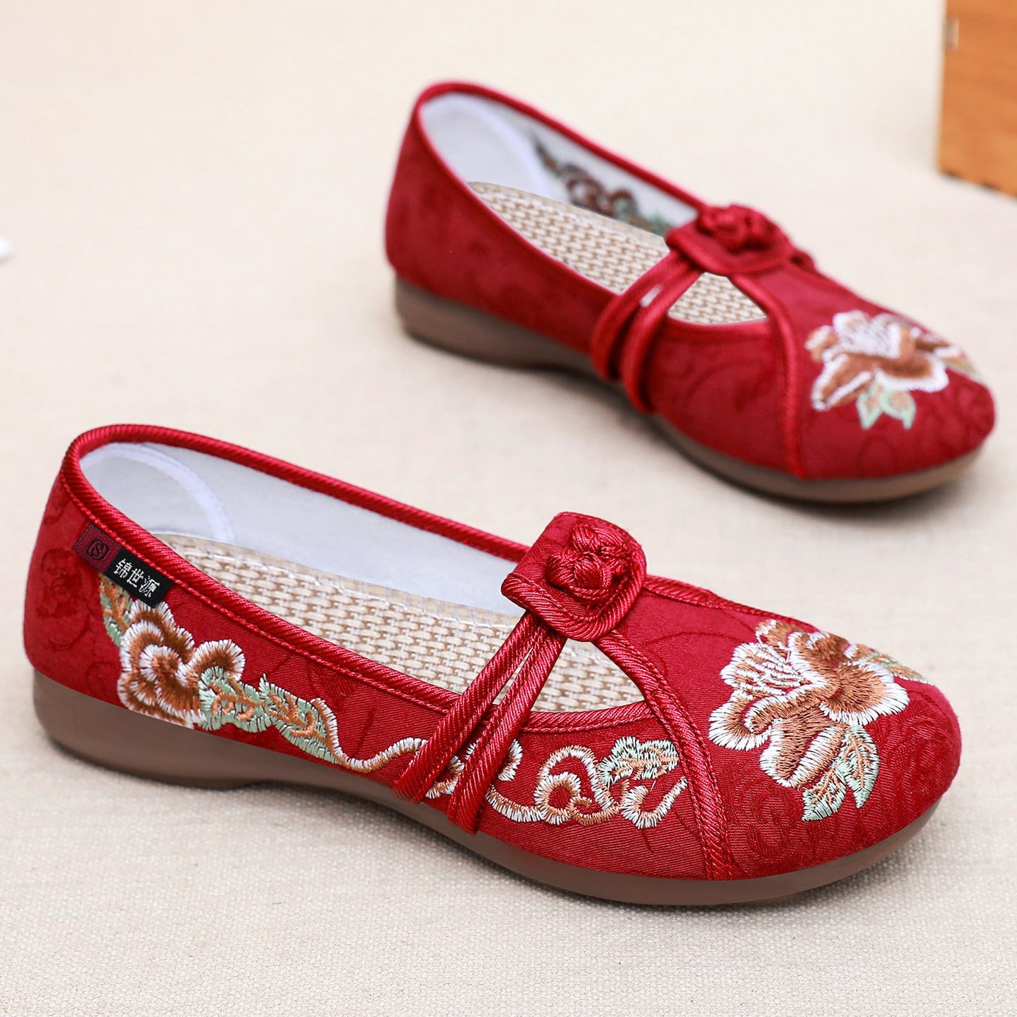 Damen Ballerinas Elegante Handbestickt HeidiMODE