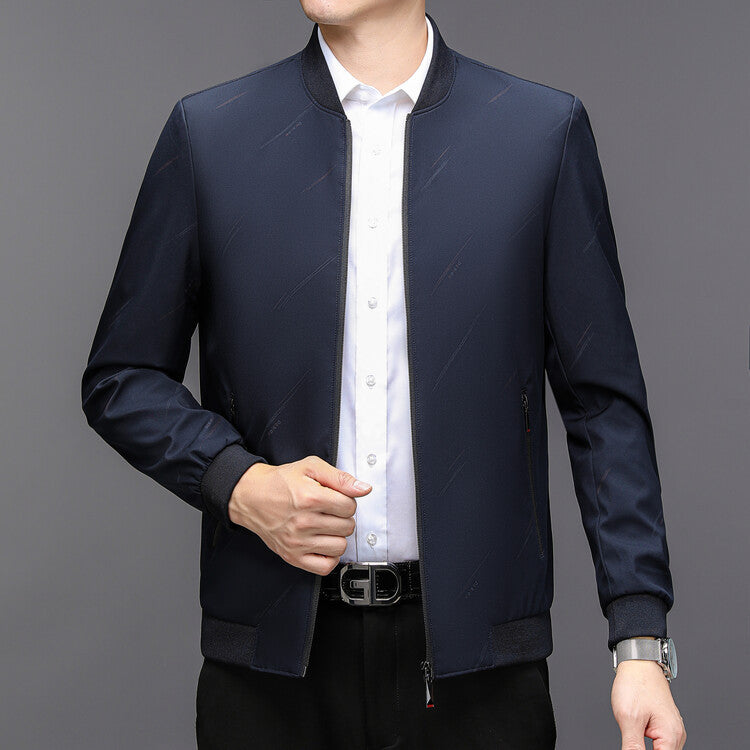 Herren Übergangsjacke Modern mit Stehkragen und Reißverschluss