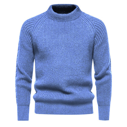 Herren Pullover Grobstrick Hochkragen Zeitlos Modern