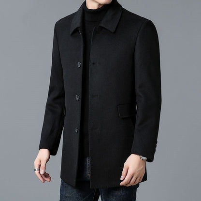 Herren Wollmantel Klassisch Eleganter Schnitt