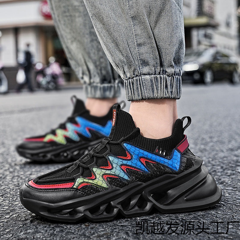 Damen Laufschuhe Sportlich atmungsaktiv mit Wellenmuster