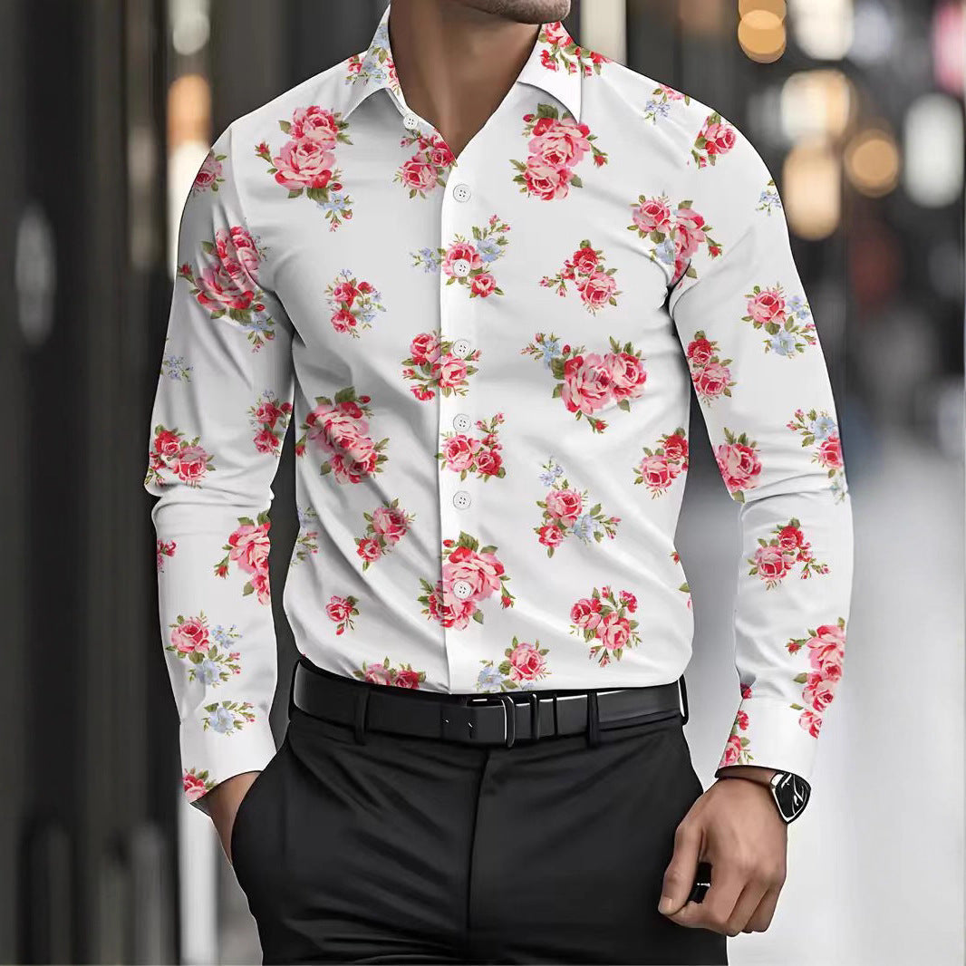Herren Hemd Flora Muster Elegant Berlin - BerlinGlamour