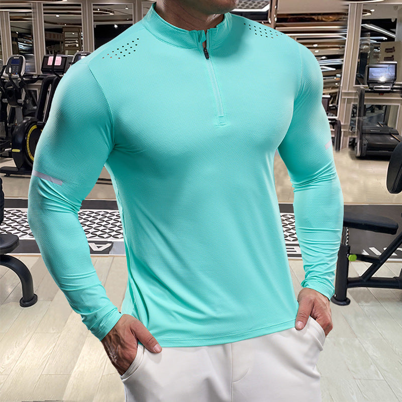 Herren Funktionsshirt Sportlich Langarm Atmungsaktiv
