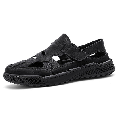 Damen Leder Sandalen Bequem Sommer Mode