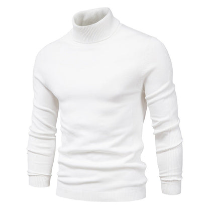 Herren Rollkragenpullover Wärmer Strickpullover Grobstrick