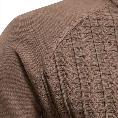 Herren Strickpullover mit modischem Stehkragen und strukturiertem Design BerlinGlamour, der perfekte Begleiter für jeden urbanen Abenteuer, wird dein neuer Titel sein: St