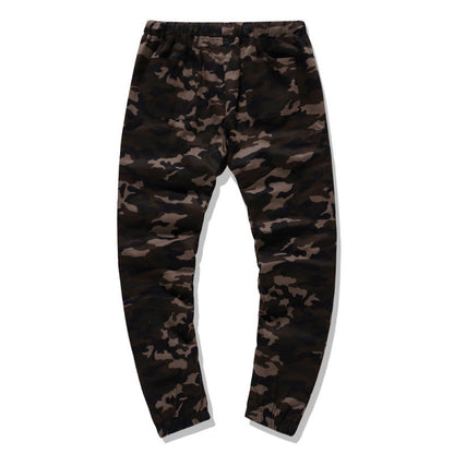 Herren Cargohose Camouflage Stretch Bund Modern