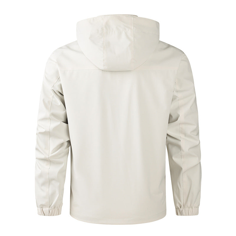 Herren Outdoorjacke Wetterfest mit Kapuze und Taschen