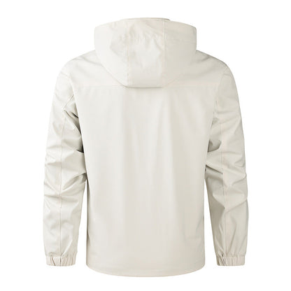 Herren Outdoorjacke Wetterfest mit Kapuze und Taschen