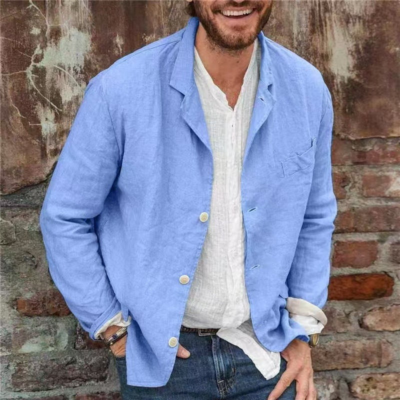 Herren Blazerjacke Slim Fit Leicht Modern