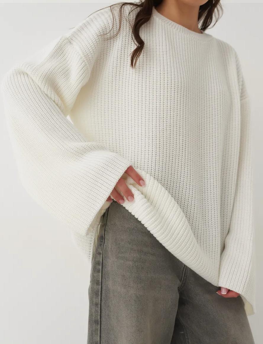Damen Strickpullover Oversized Modern Großzügig