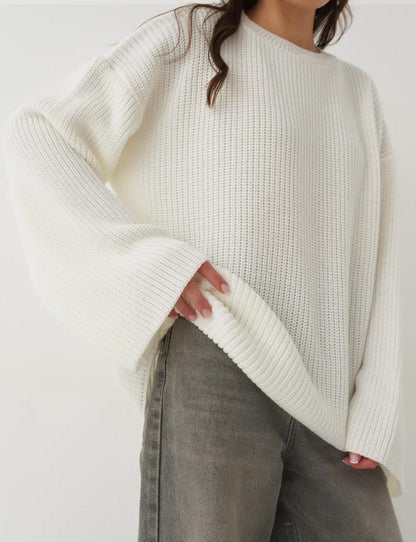 Damen Strickpullover Oversized Modern Großzügig