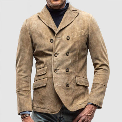 Herren Blazer Wildleder Elegant Modern
