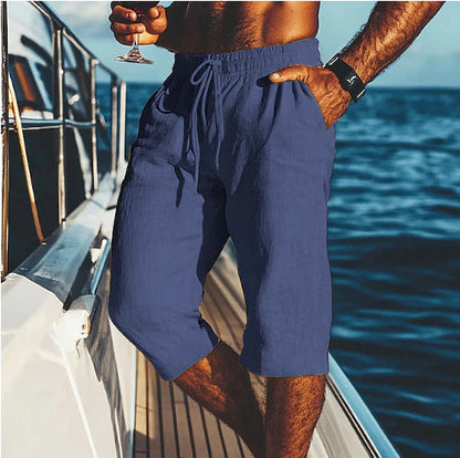 Herren Sommerhosen Bequem Leichte Caprihosen