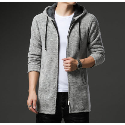 Herren Freizeitjacke mit Kapuze Urban Style Schwarz - BerlinGlamour