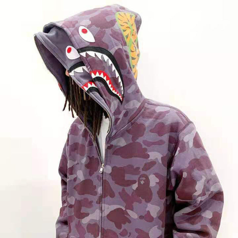 Herren Camouflage Jacke Kapuzenjacke Reißverschluss