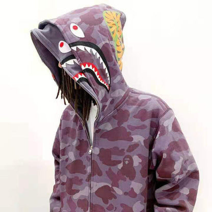 Herren Camouflage Jacke Kapuzenjacke Reißverschluss