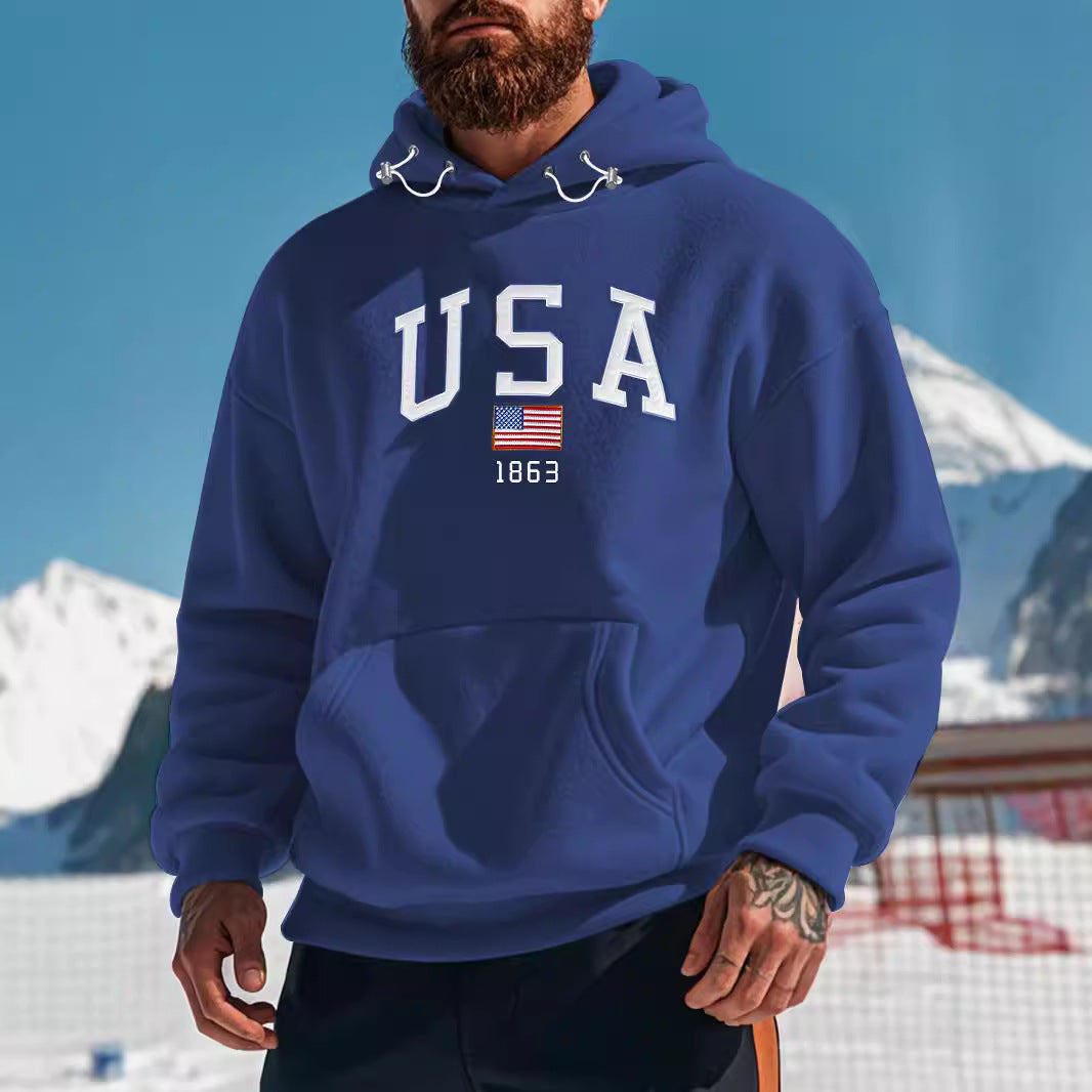 Herren Kapuzenpullover Sportlich Bequem mit Schriftzug