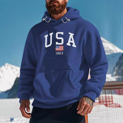 Herren Kapuzenpullover Sportlich Bequem mit Schriftzug