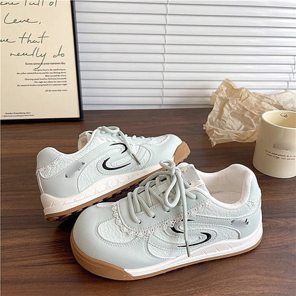 Damen Sneaker Spitze Atmungsaktiv Modern