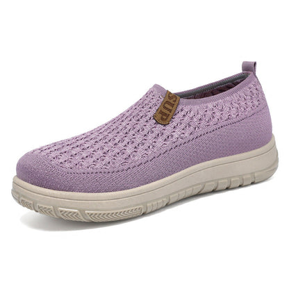 Damen Laufschuhe Atmungsaktiv Slip-On Leicht