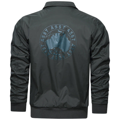Leder Pilotenjacke Herren Lässig Modern