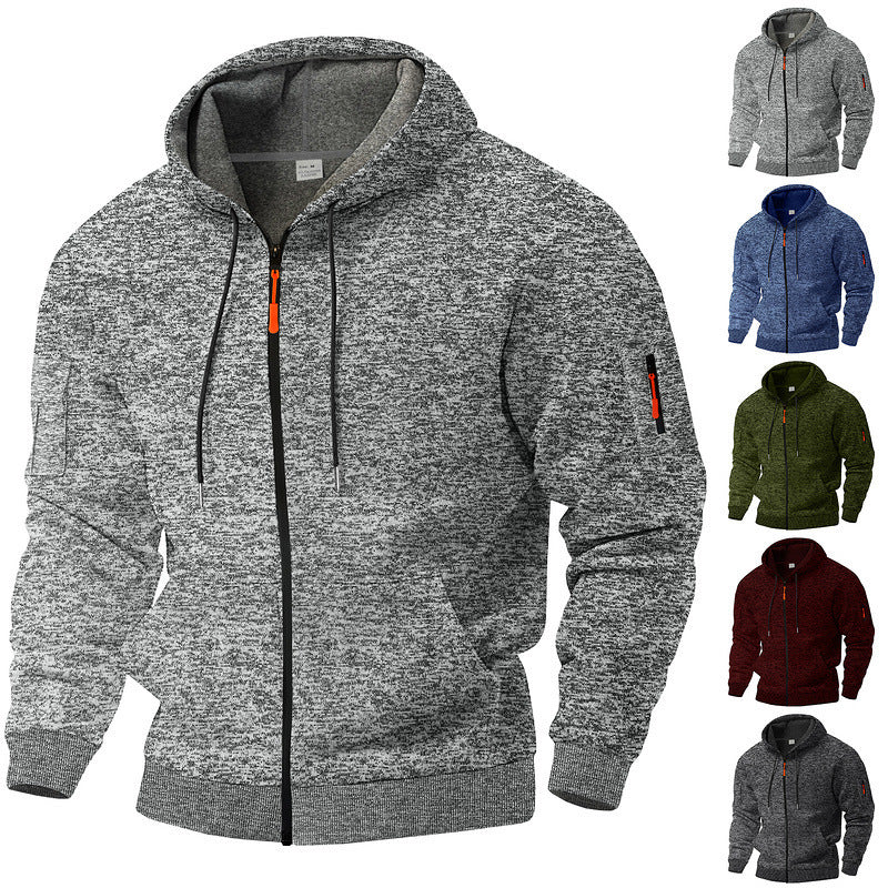 Herren Kapuzenpullover Sportlich Reißverschluss Modern - BerlinGlamour